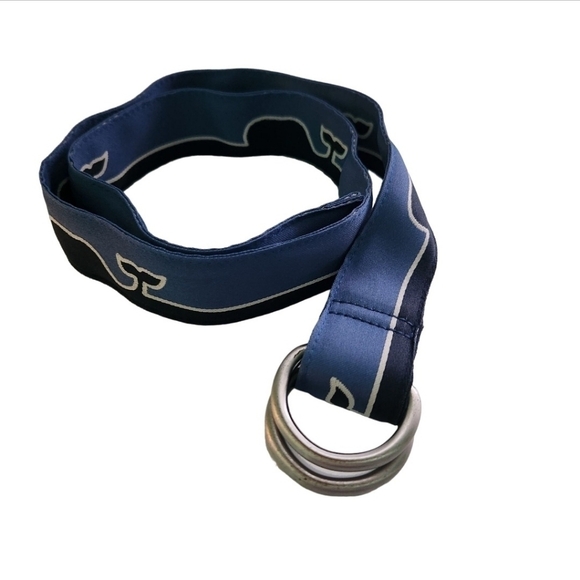 Vineyard Vines Whale Line D Ring Belt Size L - Picture 1 of 5